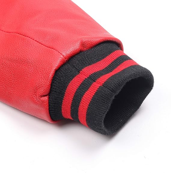 Black-Red Varsity Letterman Jacket