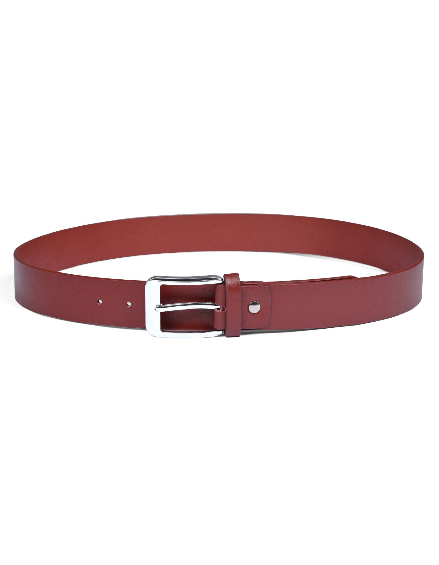 Men’s Burgundy Plain Casual Belt