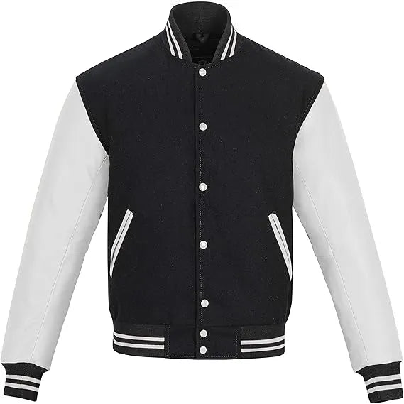 Black and White Letterman Jacket