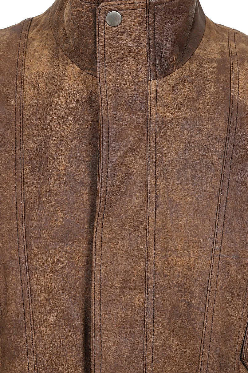Men's Brown Leather Classic Jacket