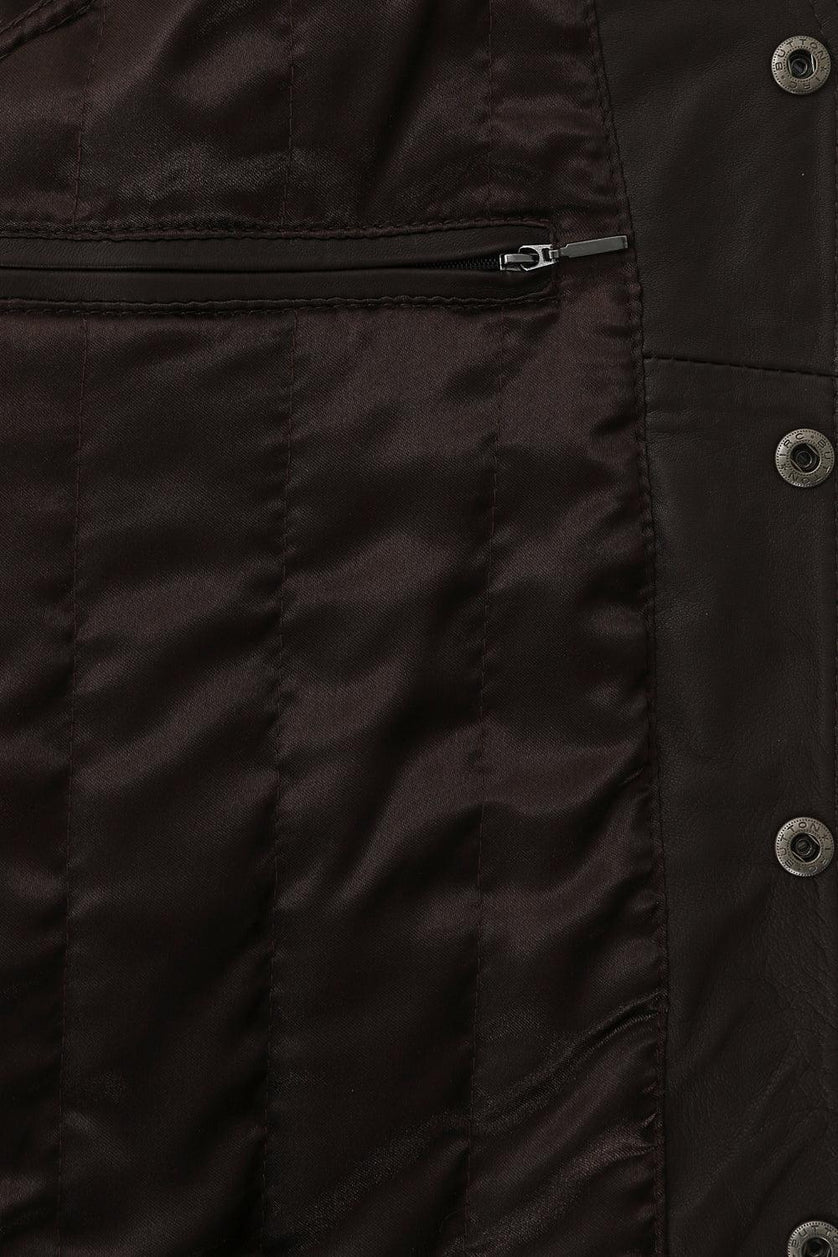 Men's Leather Waistcoat Classic Brown