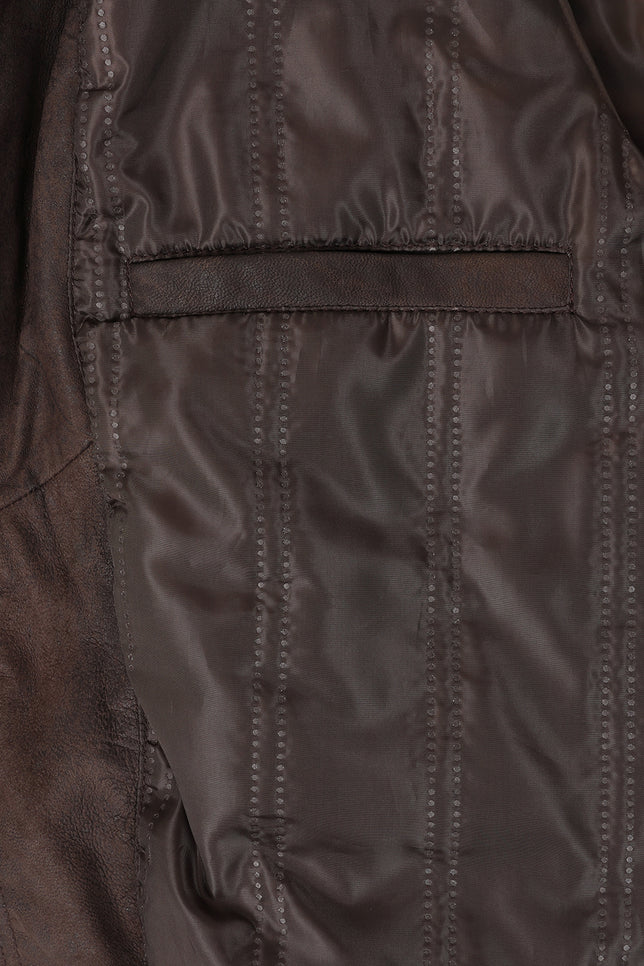 Men’s Timeless Dark Brown Leather Jacket