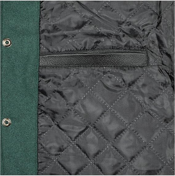 green and gold varsity letterman jacket