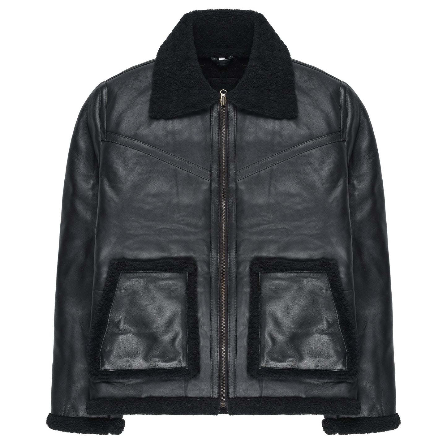 100% premium sheepskin leather jacket