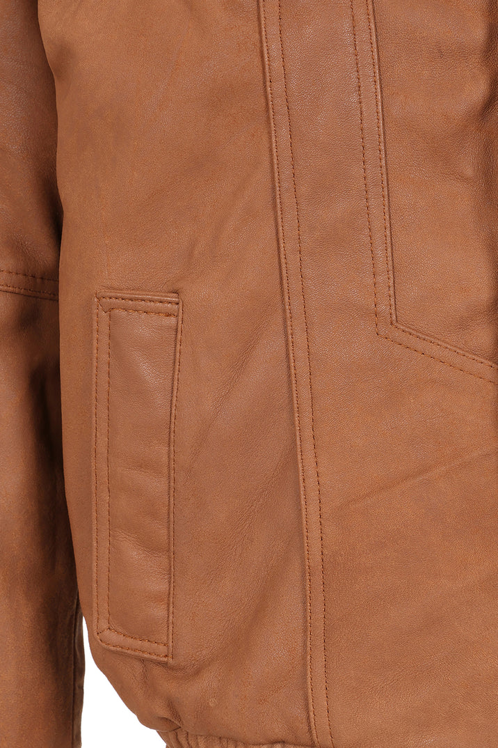 Men's Genuine Tan Leather Jacket