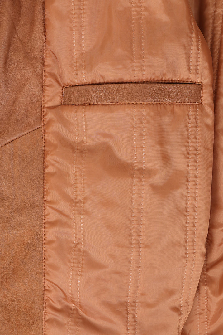 Men's Genuine Tan Leather Jacket