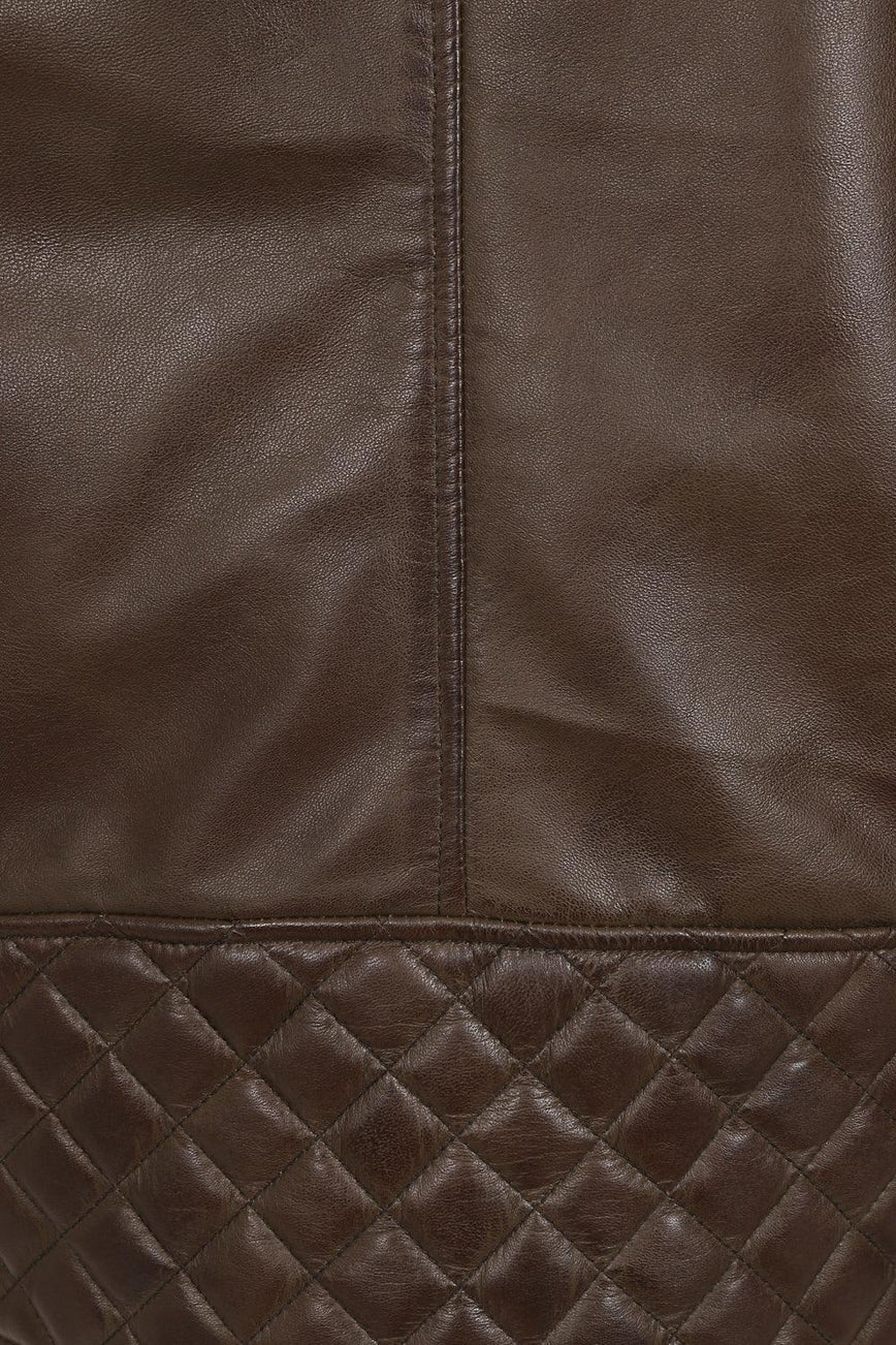 Men’s Trendy Brown Leather Moto Jacket