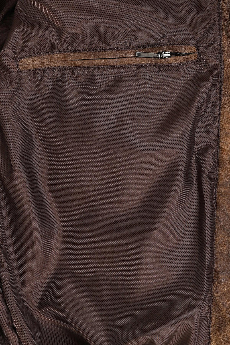 Men's Brown Leather Classic Jacket
