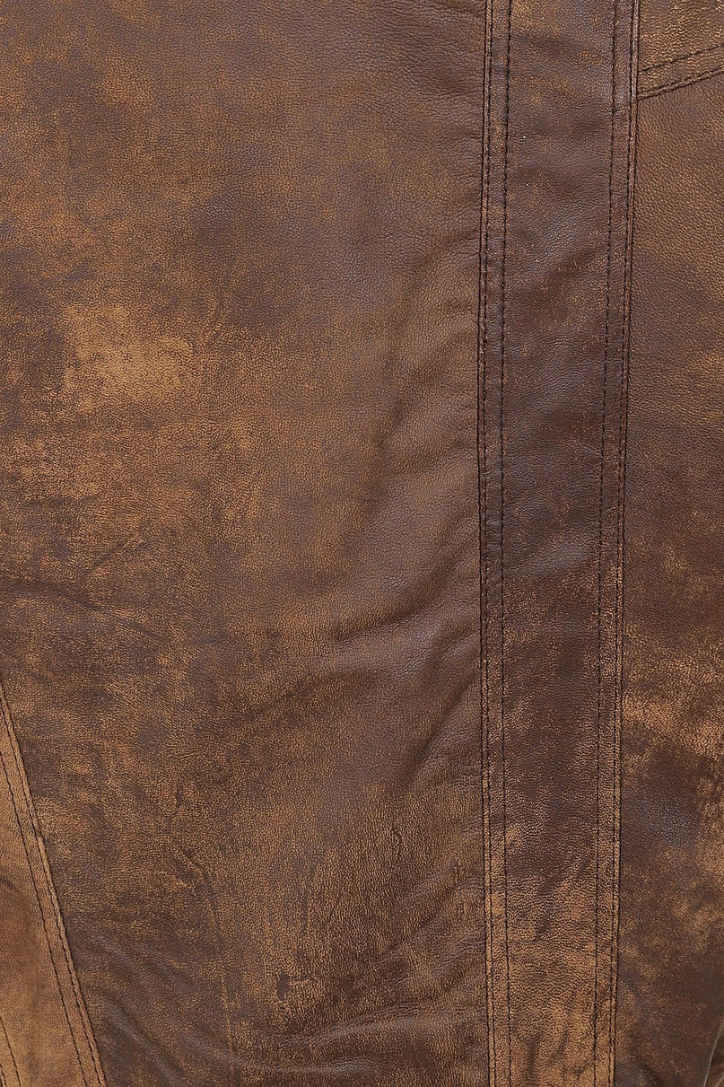 Men's Brown Leather Classic Jacket