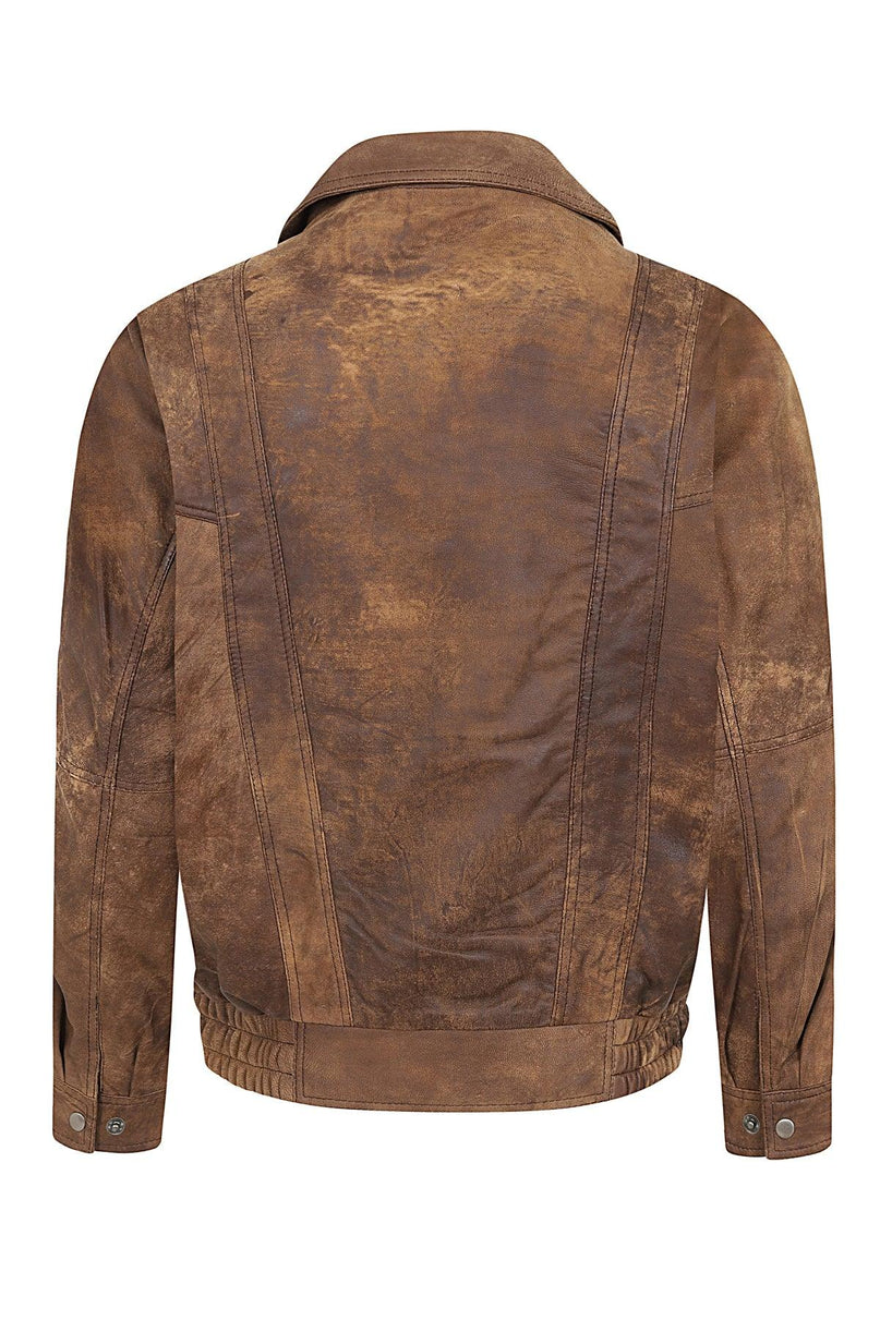 Men's Brown Leather Classic Jacket
