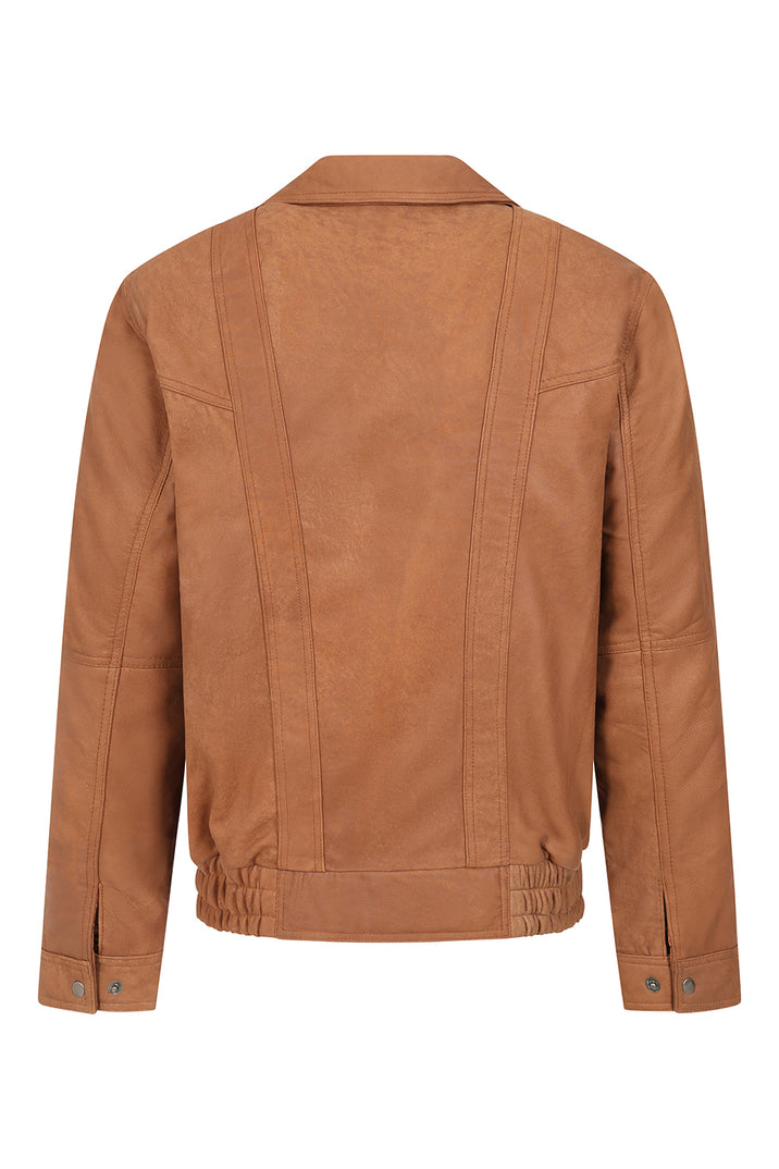 Men's Genuine Tan Leather Jacket