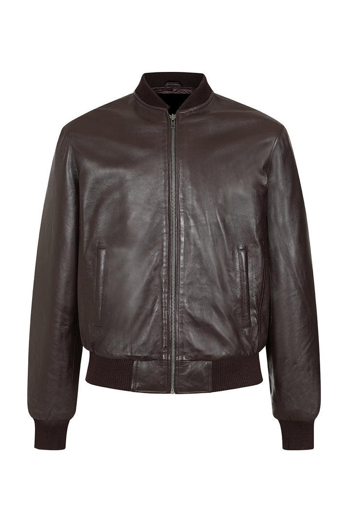 Leather Bomber Jacket For Men