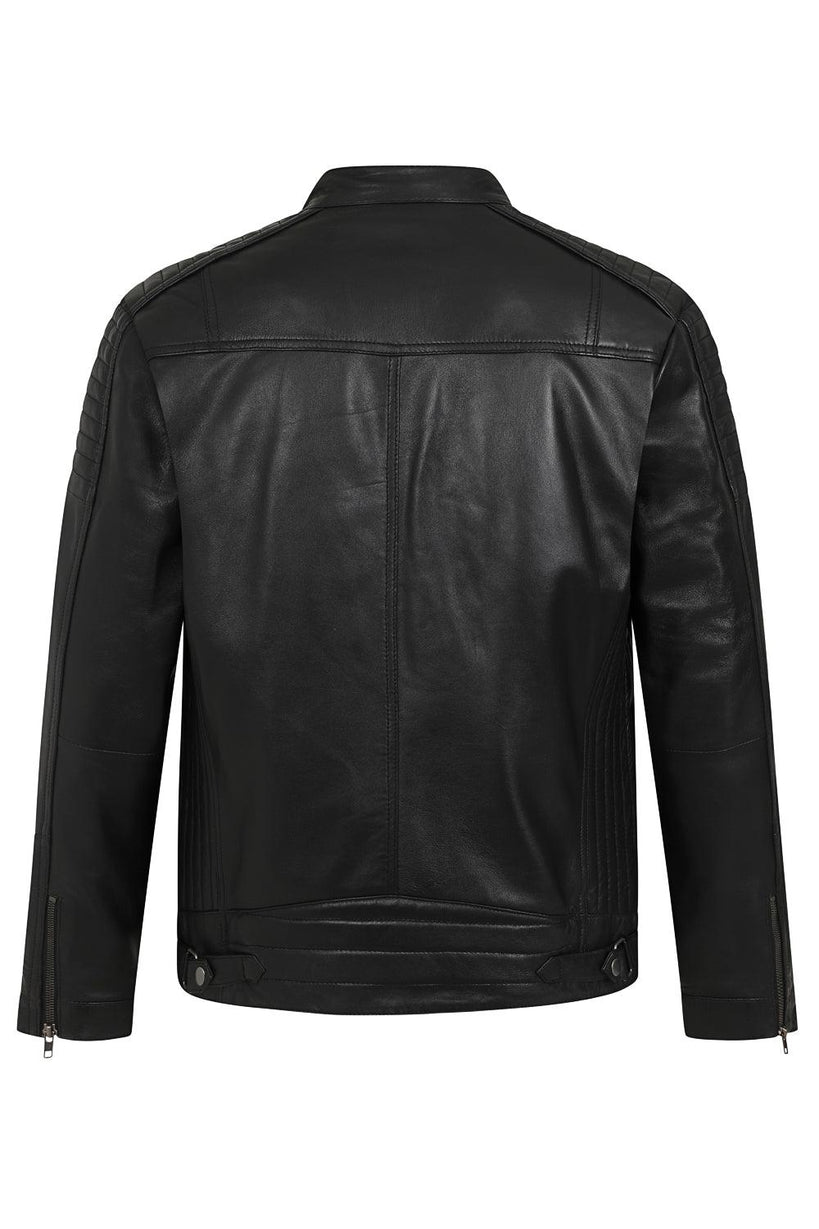 Men’s Black Real Leather Biker Jacket