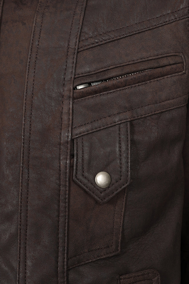 Men’s Timeless Dark Brown Leather Jacket