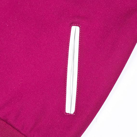 Pink & White Leather Sleeves Varsity Jacket
