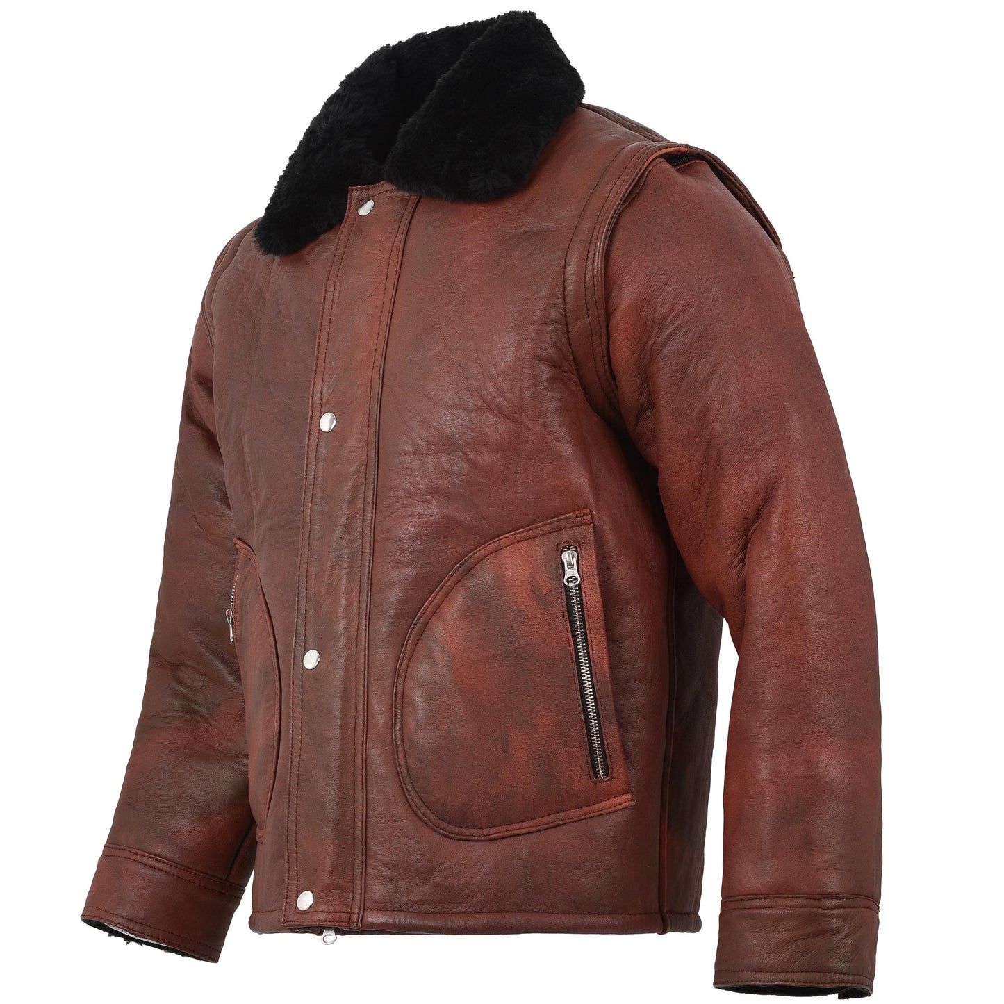 100% premium sheepskin leather jacket