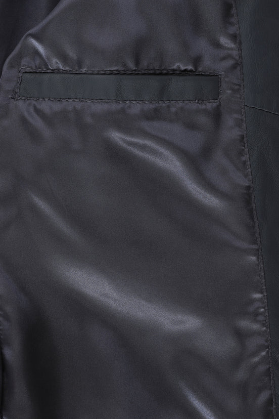 Stand Collar Leather Motorcycle Jacket