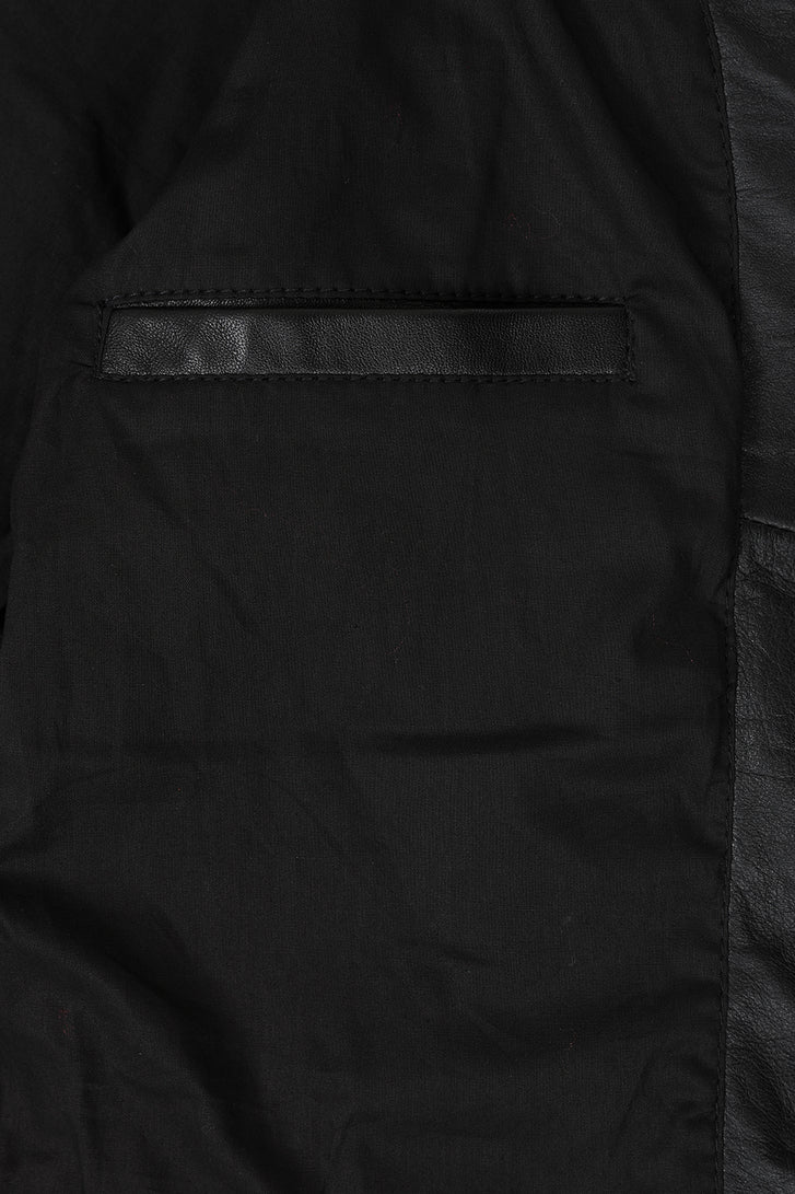 Women's Bold Cropped Black Biker Leather Jacket