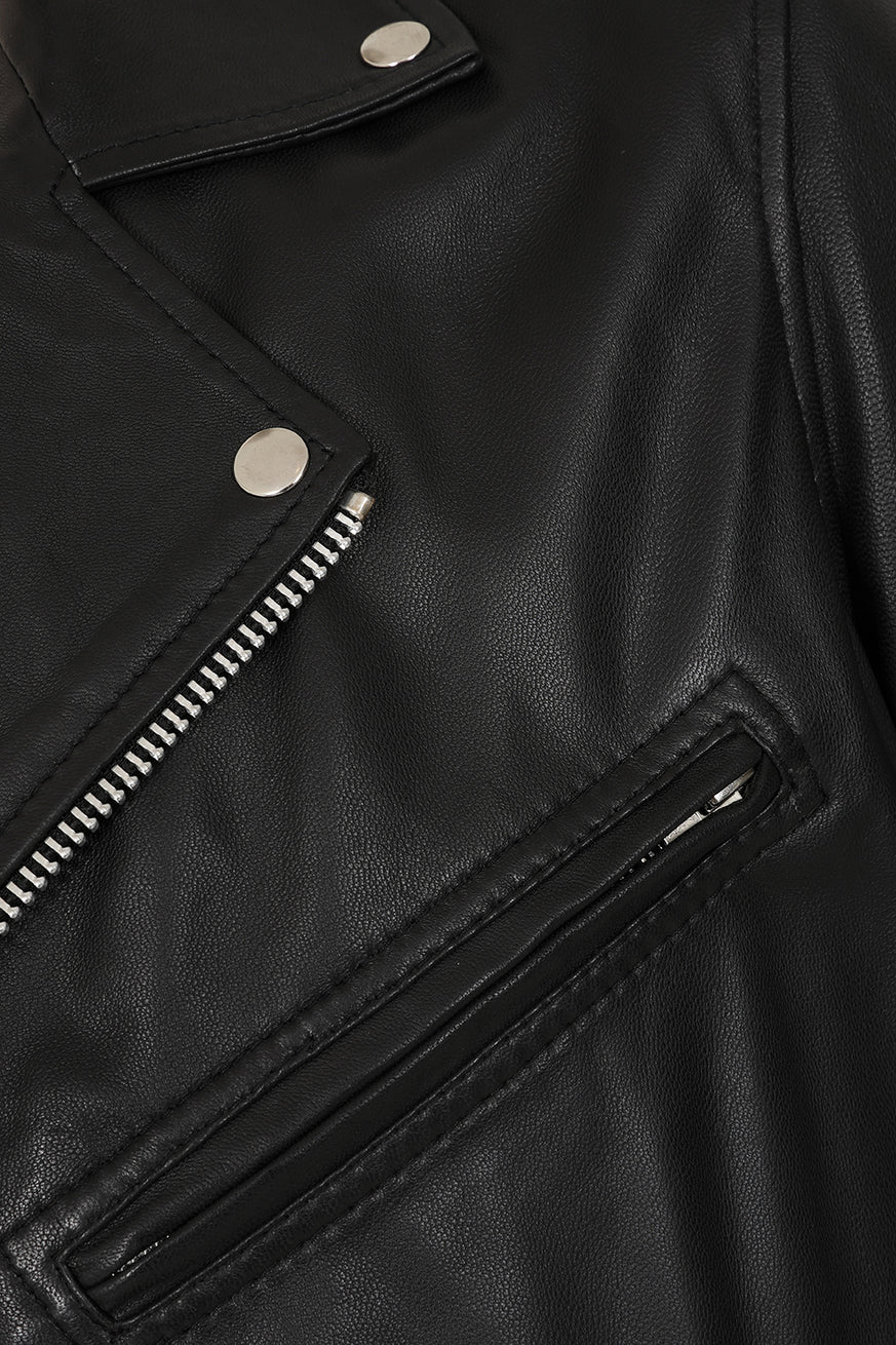 Men’s Black Leather Biker Jacket 