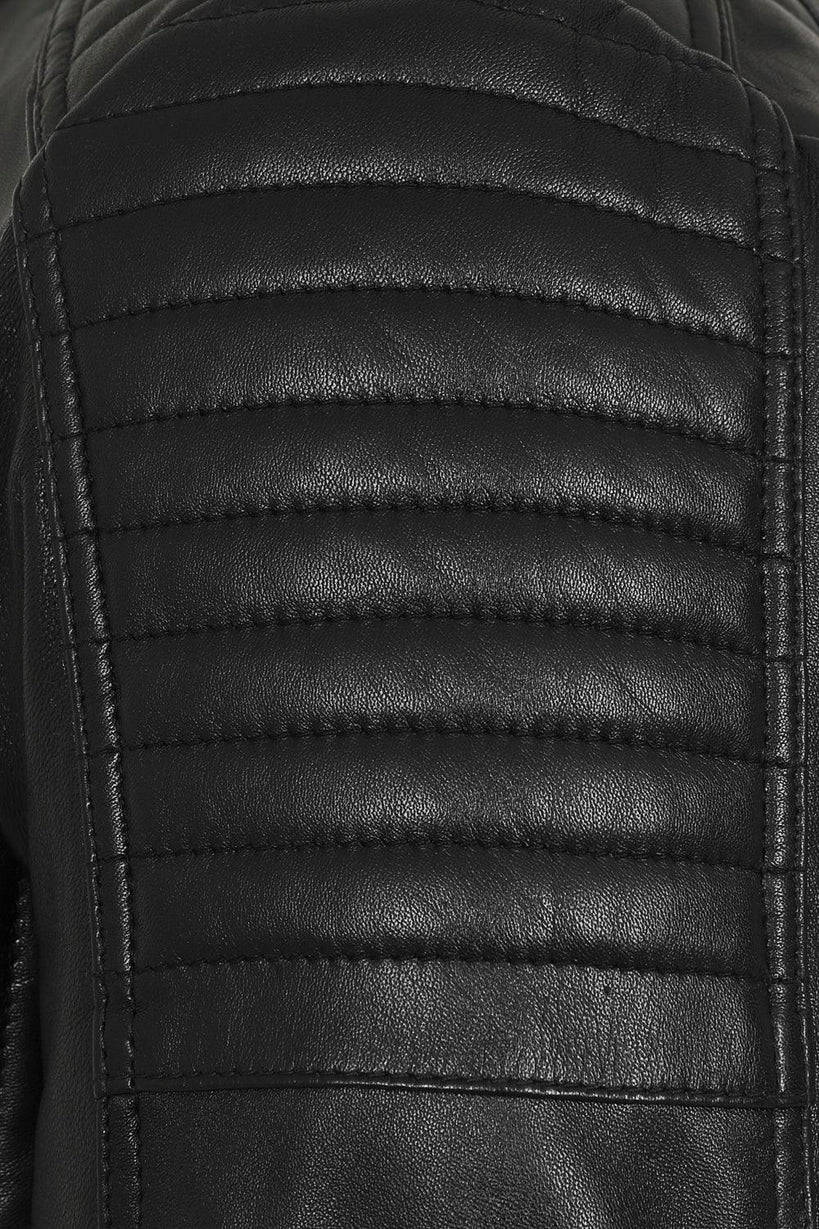 Men’s Black Real Leather Biker Jacket 