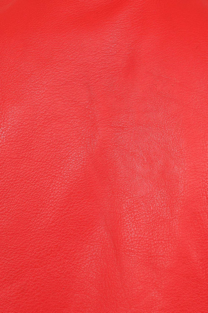 Men’s Authentic Red Leather Moto Jacket