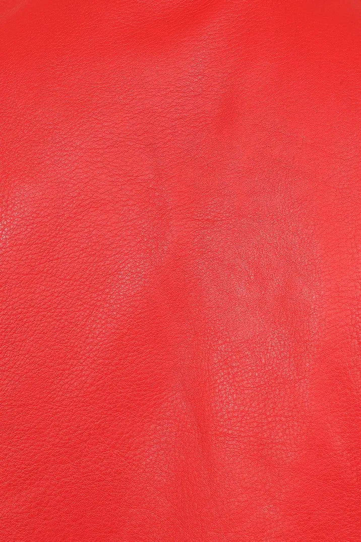 Men’s Authentic Red Leather Moto Jacket