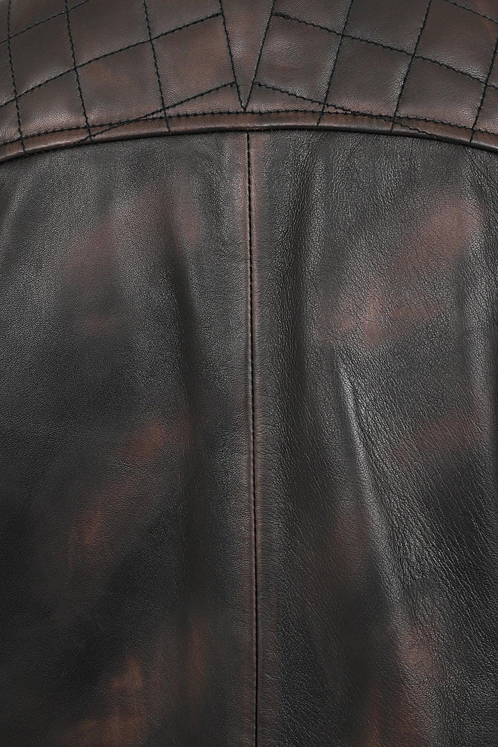 Men’s Brown Real Leather Biker Jacket