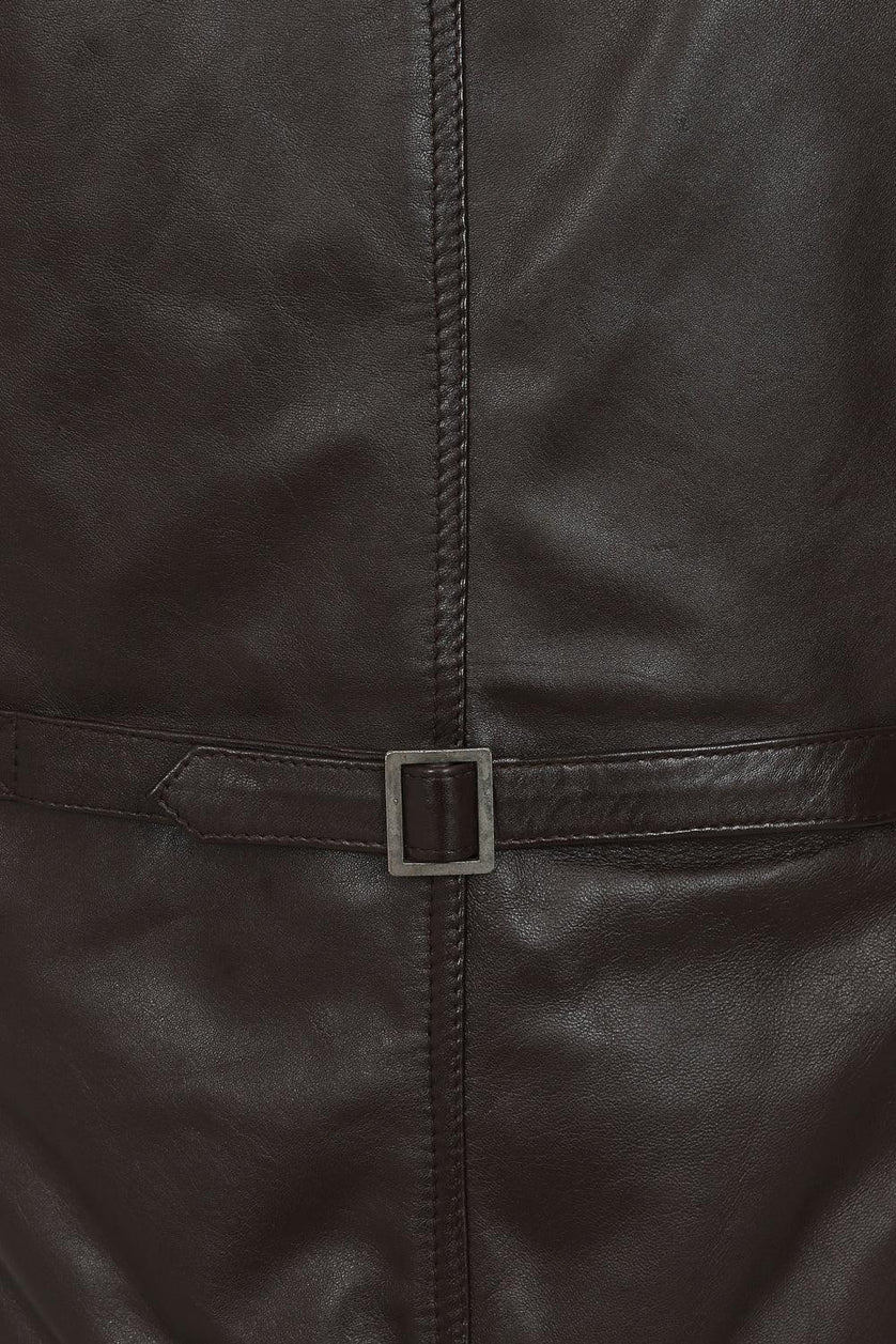 Men's Leather Waistcoat Classic Brown