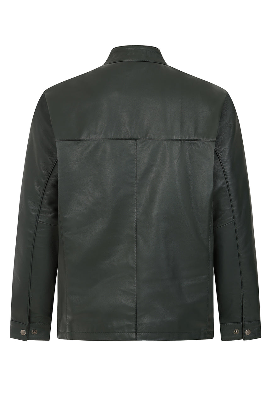 Men’s Classic Green Leather Jacket