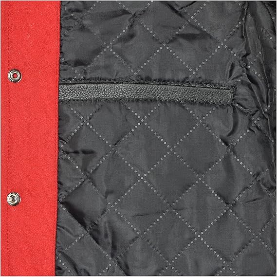 red and white varsity letterman jacket 
