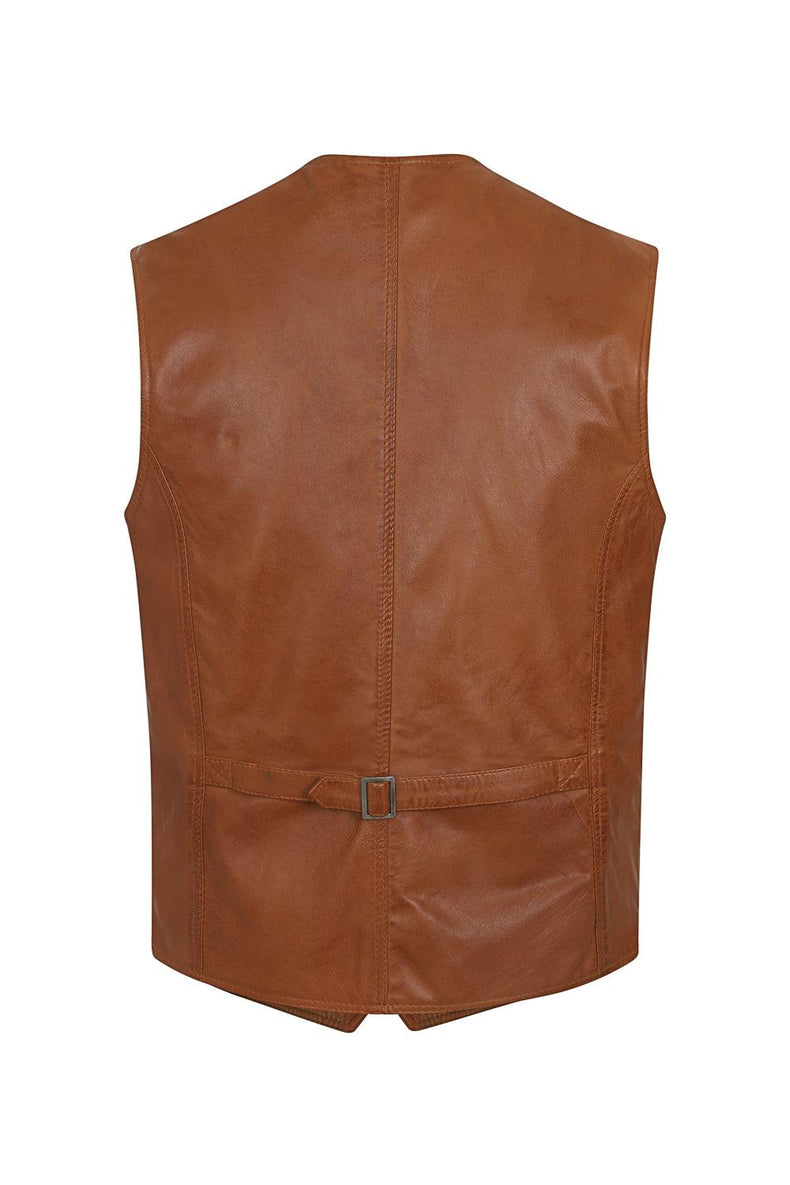 Men's Soft Leather Waistcoat 