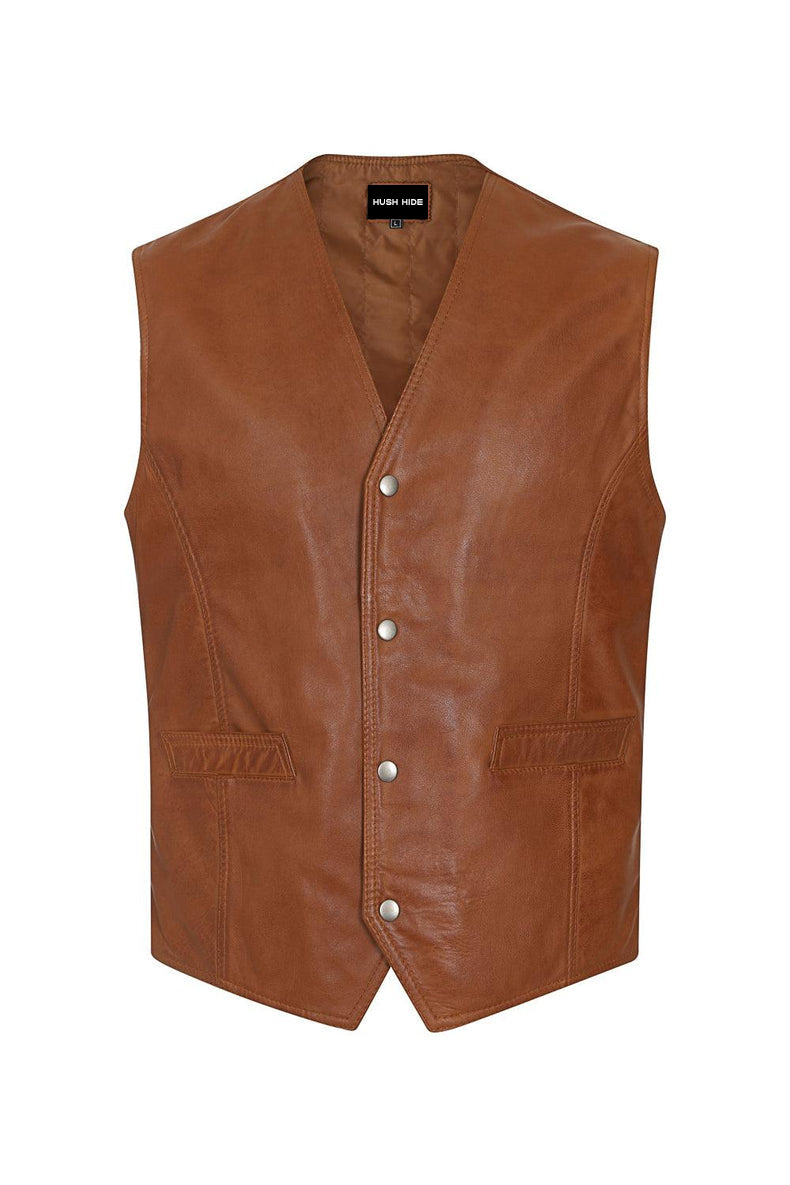 Men's Soft Leather Waistcoat 