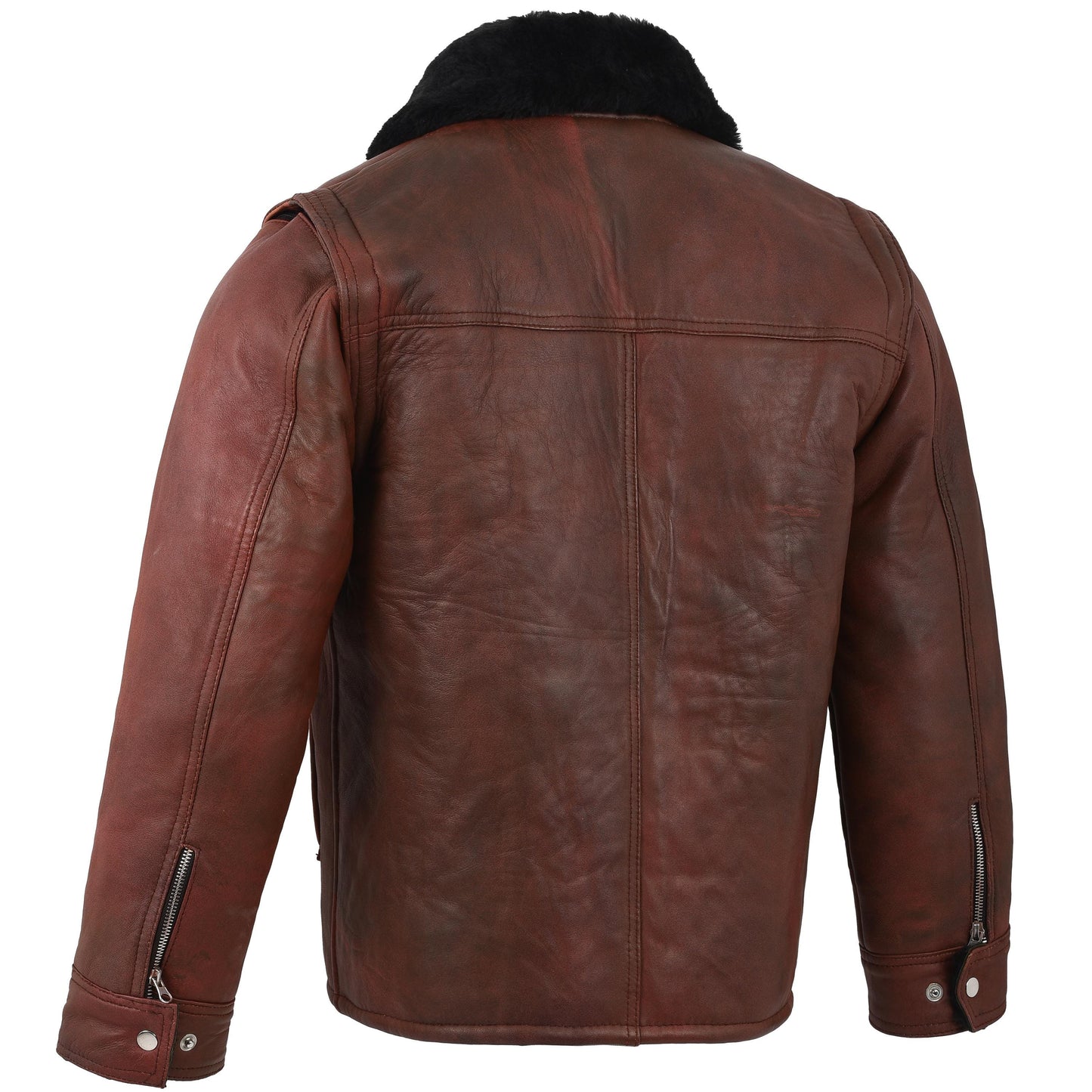 100% premium sheepskin leather jacket
