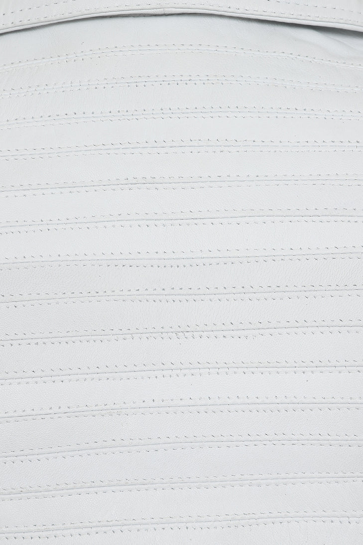 Women's White Biker jacket 
