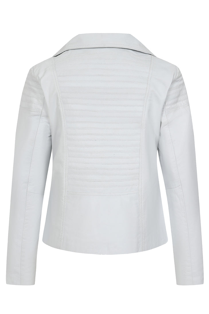 Women's White Biker jacket 